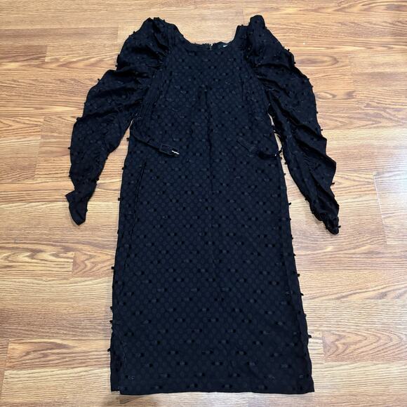 Rachel Comey WHIFF BLACK MIDI DRESS SIZE size 0 - Picture 8 of 10